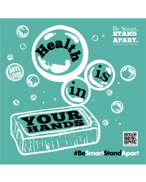 Be Smart, Stand Apart Mirror Cling - Health is in Your Hands - Give a Pack (5/Pack)