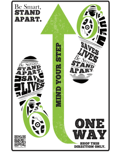 Be Smart, Stand Apart One Way Decal (10/Pack)